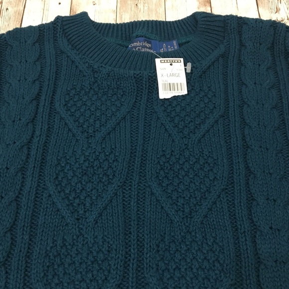 NWT Vtg Cambridge Classics Mervyns Teal Sweater - Picture 3 of 10